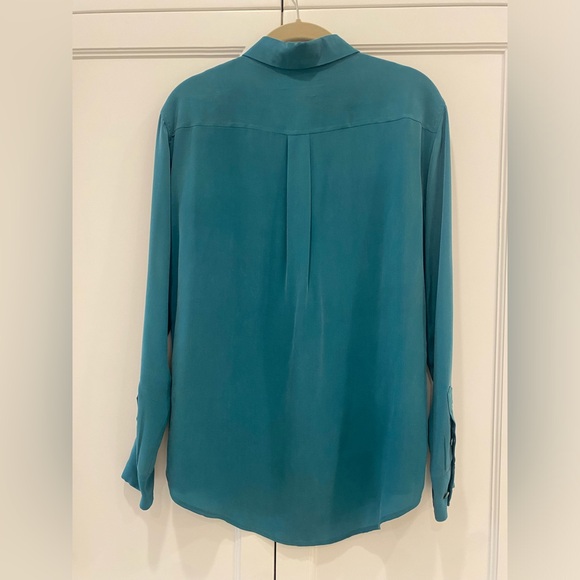 Equipment Silk Blouse in Dark Teal / Green - Picture 2 of 5